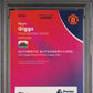 Topps Ryan Giggs 06/10 Chrome Autograph Black #CA-GS 2025 -2026 Topps Chrome Premier League Logofractor Edition PSA 9