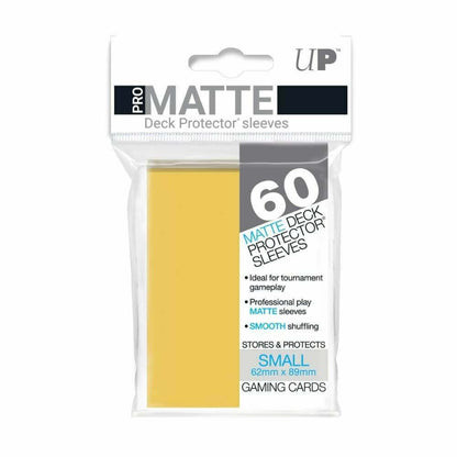 Ultra Pro Matte Deck Protective Sleeves Small 62Mm X 89Mm Yellow