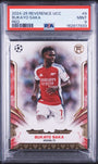 Topps Bukayo Saka 3/5 Red #9 2024-25 Topps Reverence UCC PSA 9