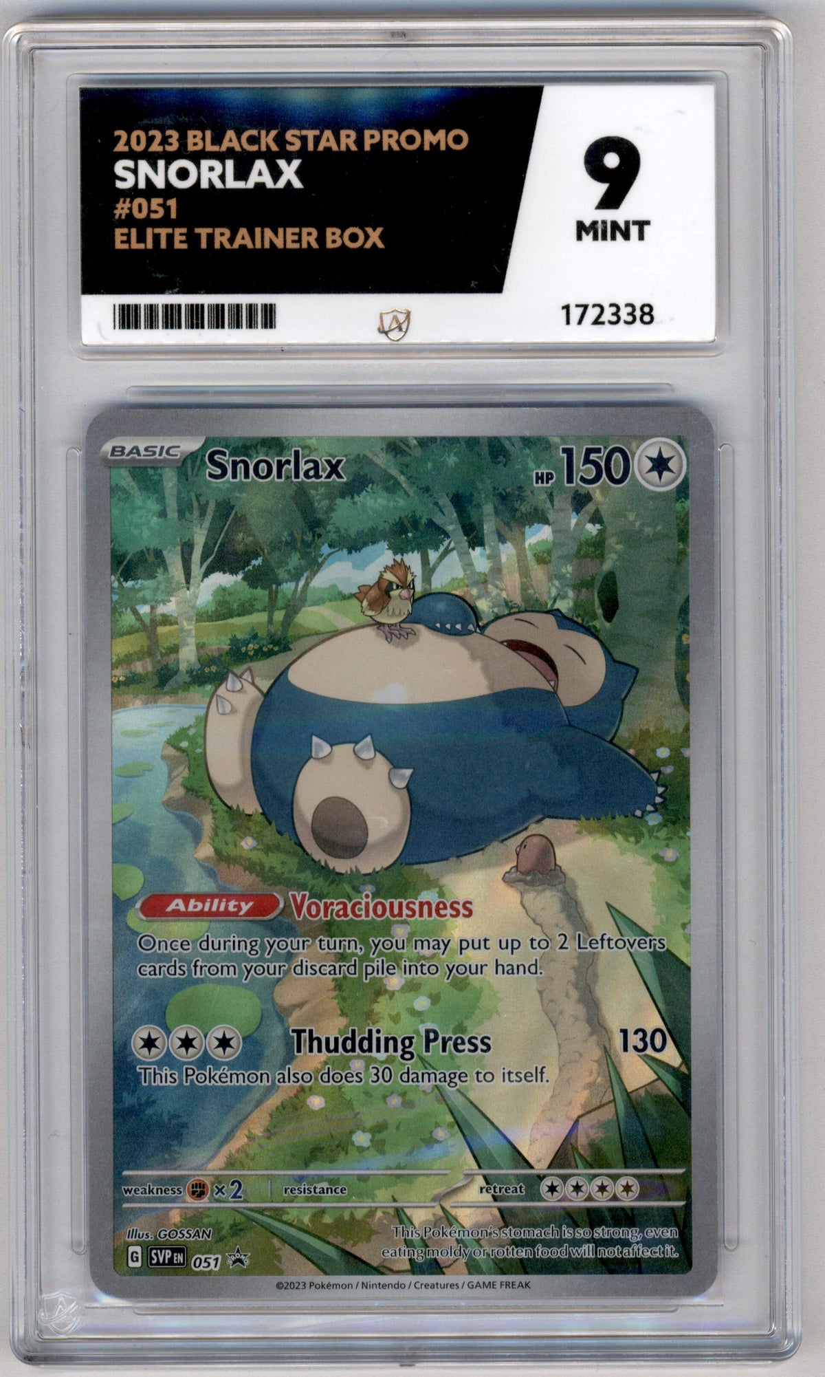 Pokemon Snorlax 051 2023 Black Star Promo ACE 9