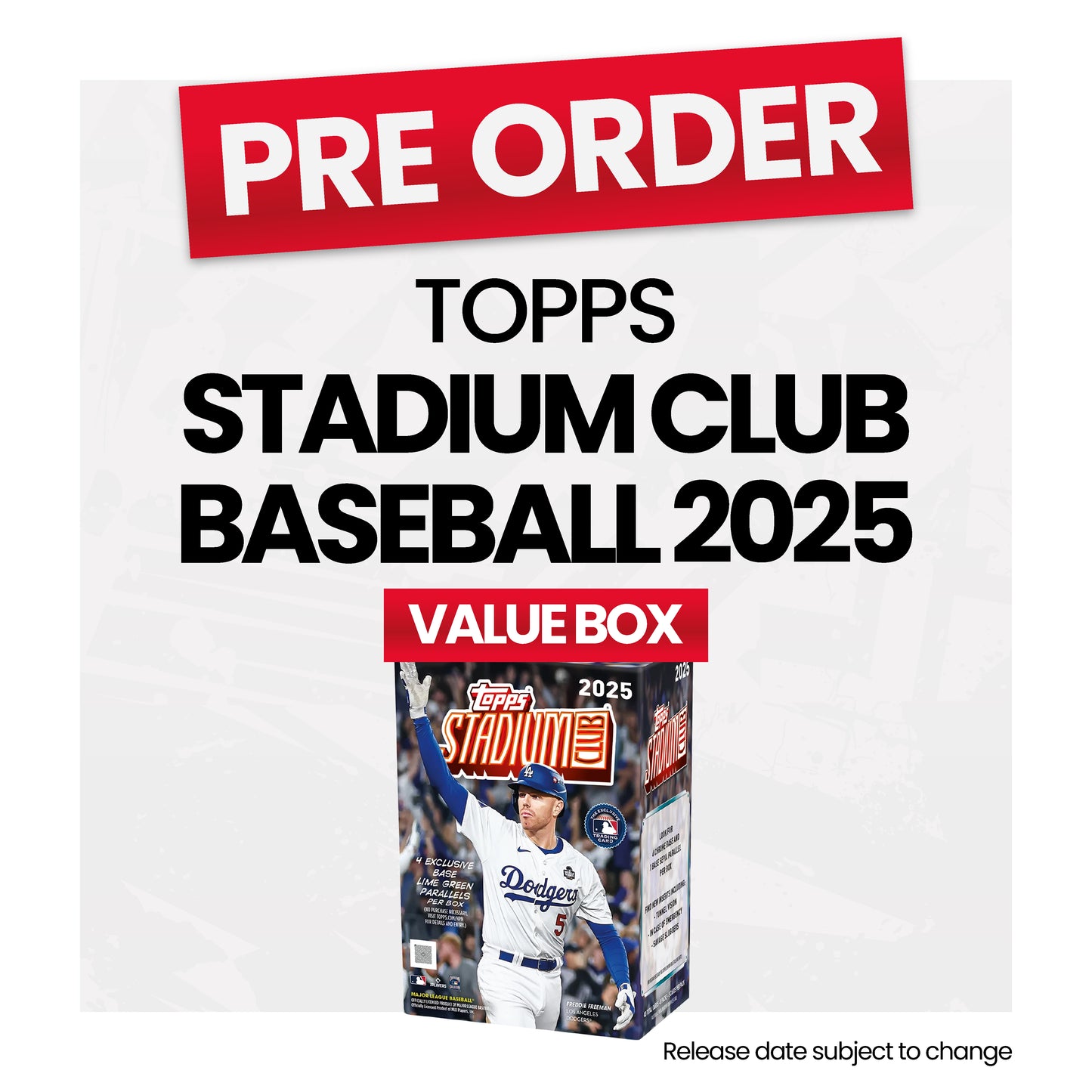 Topps Stadium Club Baseball 2025 Value Box - Pre-Order