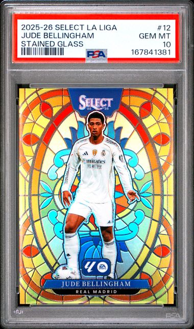 Panini Jude Bellingham Stained Glass #12 2025 Select La Liga PSA 10
