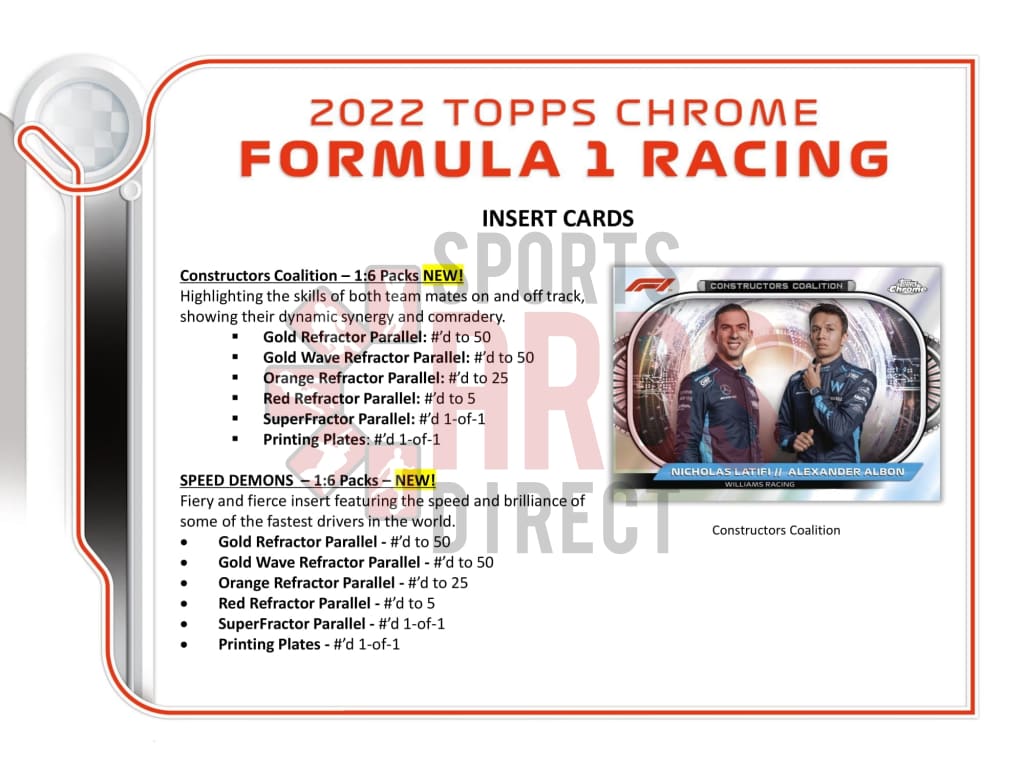 Topps Chrome Formula 1 Racing Lite Box 2022 - Pre Order Hobby