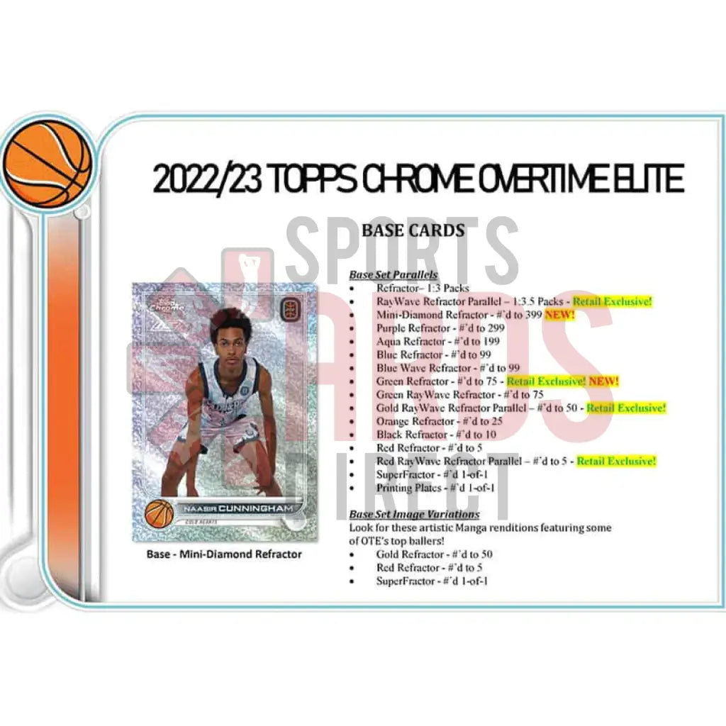 Topps Chrome Nba Overtime Elite Basketball Blaster Box 2022/23