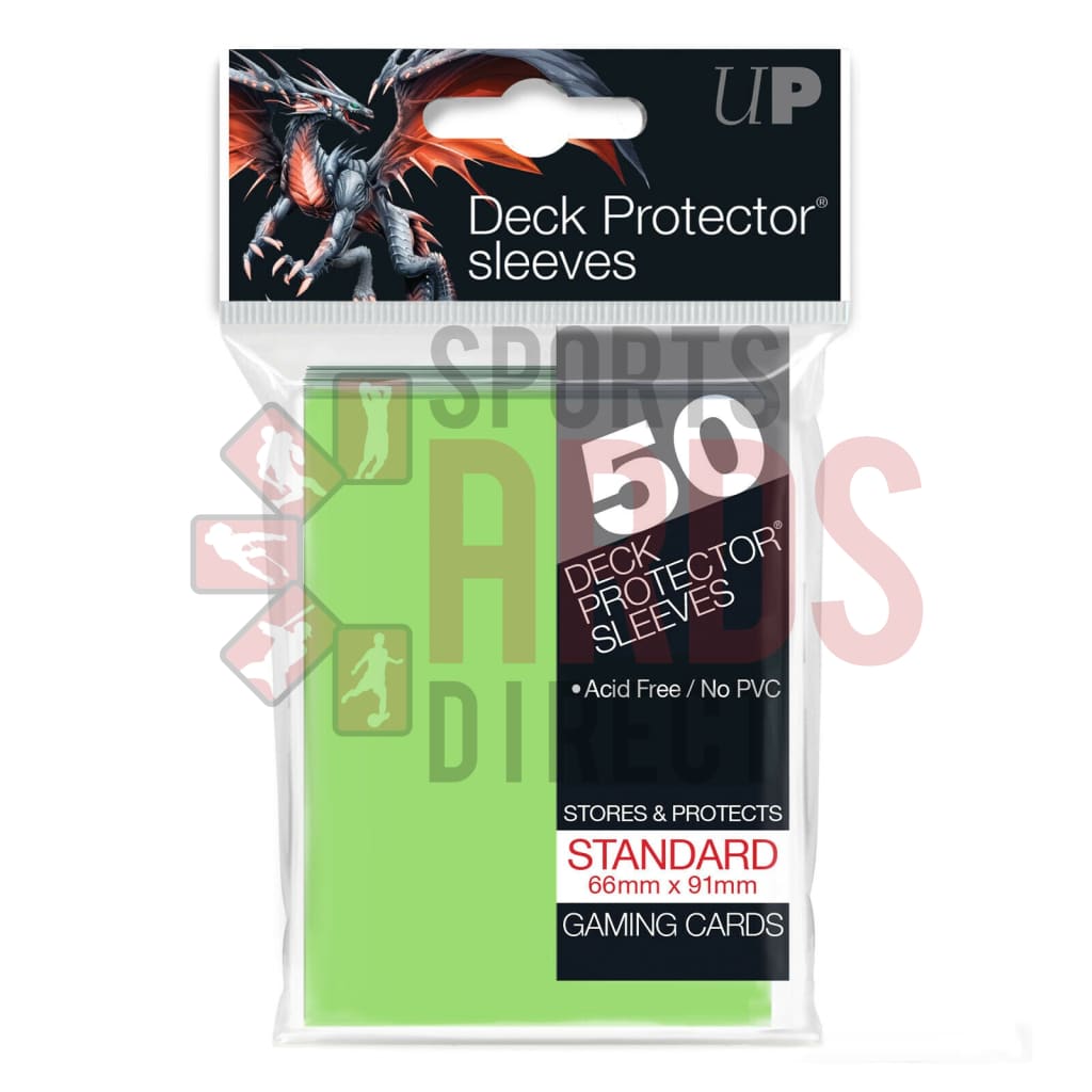 Ultra Pro Matte Deck Protectors Sleeves Standard 66Mm X 91Mm Green