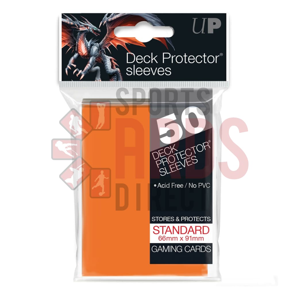 Ultra Pro Matte Deck Protectors Sleeves Standard 66Mm X 91Mm Orange