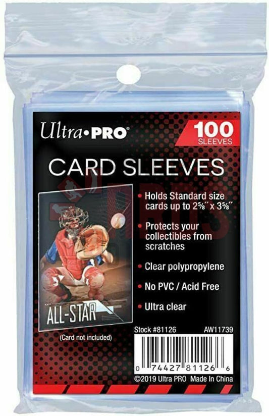 Ultra Pro Standard Soft Sleeves 100 pack AW11739 - Sports Cards Direct UK