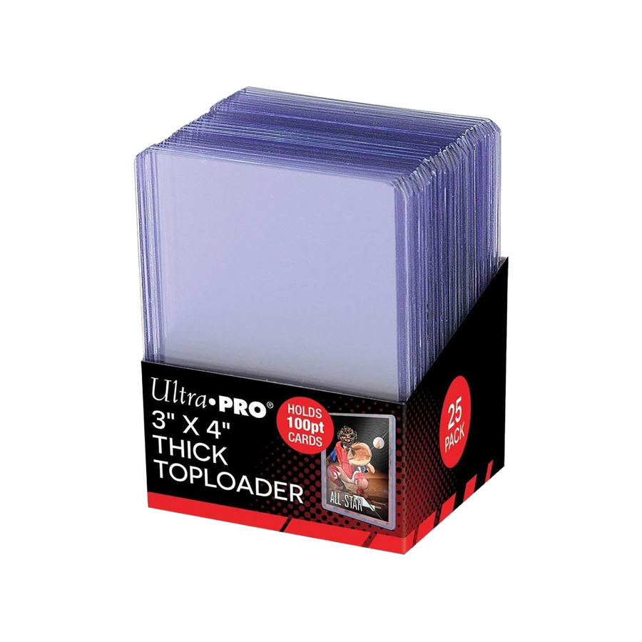 Ultra Pro 3"x"4 Thick 100PT Toploaders - 25 Pack