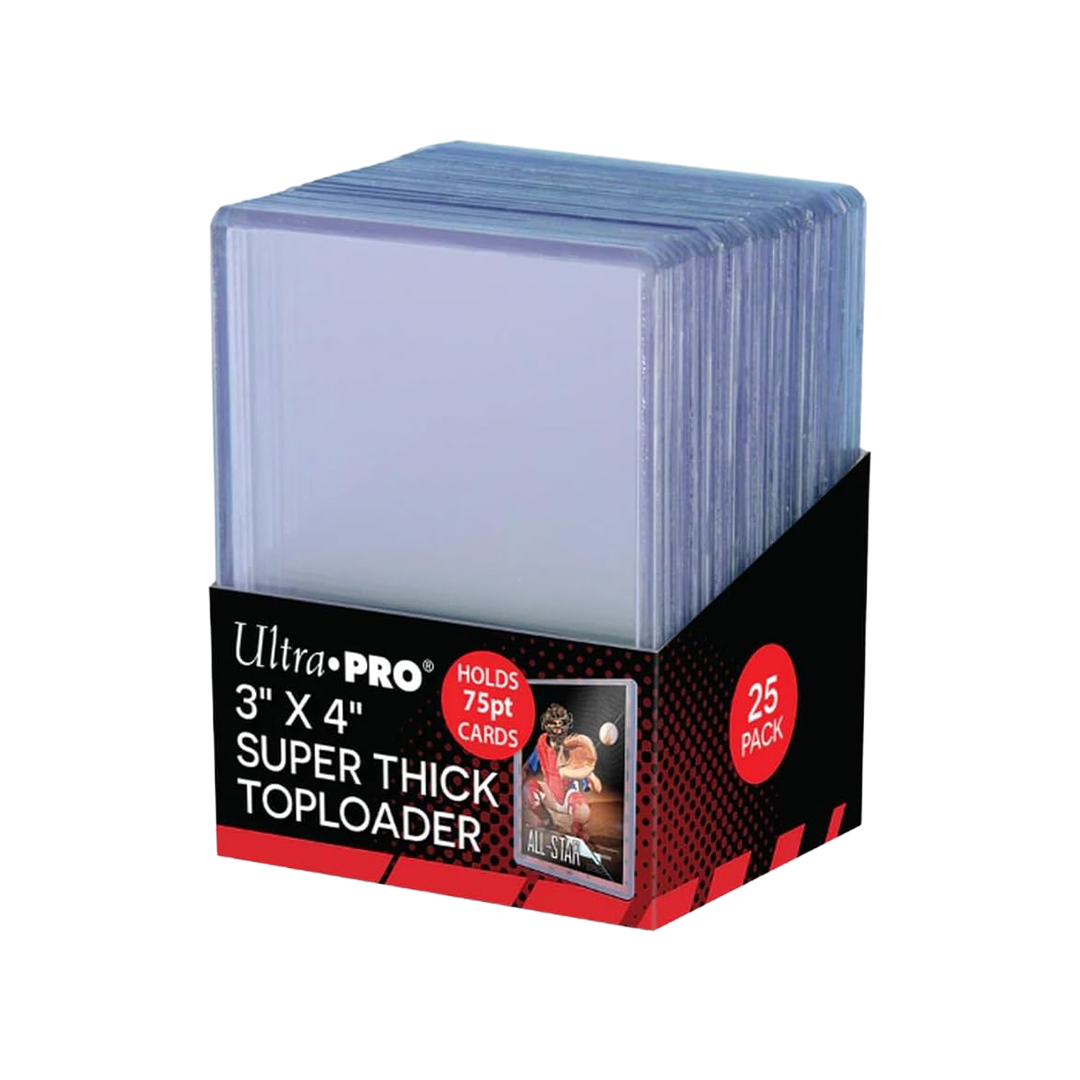 Ultra Pro 3"x"4 Super Thick 75PT Toploaders - 25 Pack