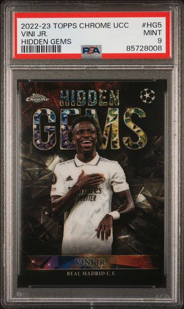 Topps Vini Jr Hidden Gems #HG5 2022-23 Chrome Uefa Club Competitions PSA 9