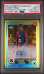 Topps Lamine Yamal 10/50 Future Stars Autographs Gold Ref #FSA-LY 2024 -25 Topps Chrome Uefa Club Competitions PSA 9