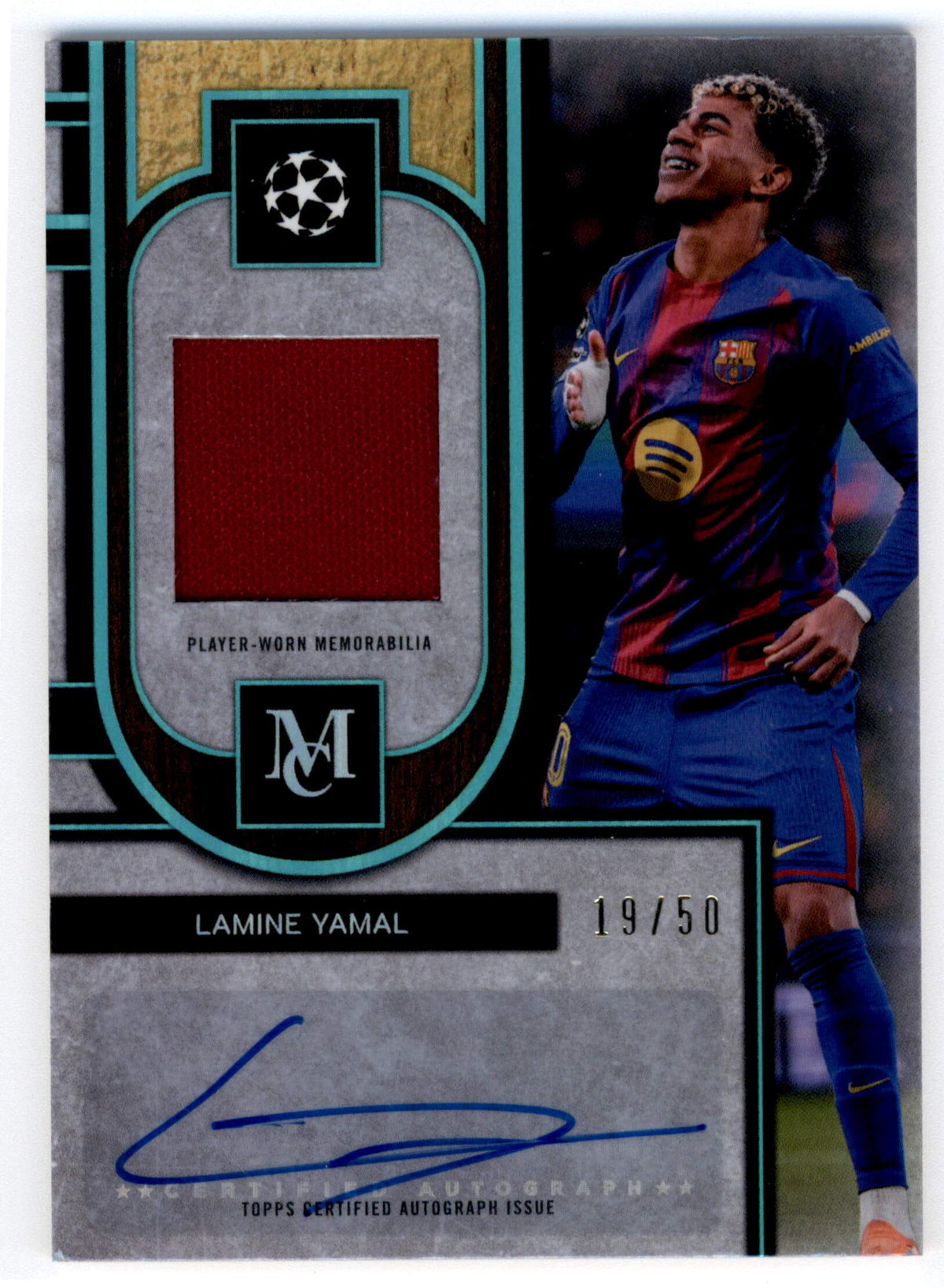 Topps Lamine Yamal Museum Autograph Relic /50 MAR-LY 2026 Museum Collection