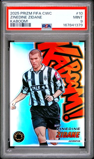 Paninin Zinedine Zidane Kaboom! #10 2025 Prizm FIFA Club World Cup PSA 9